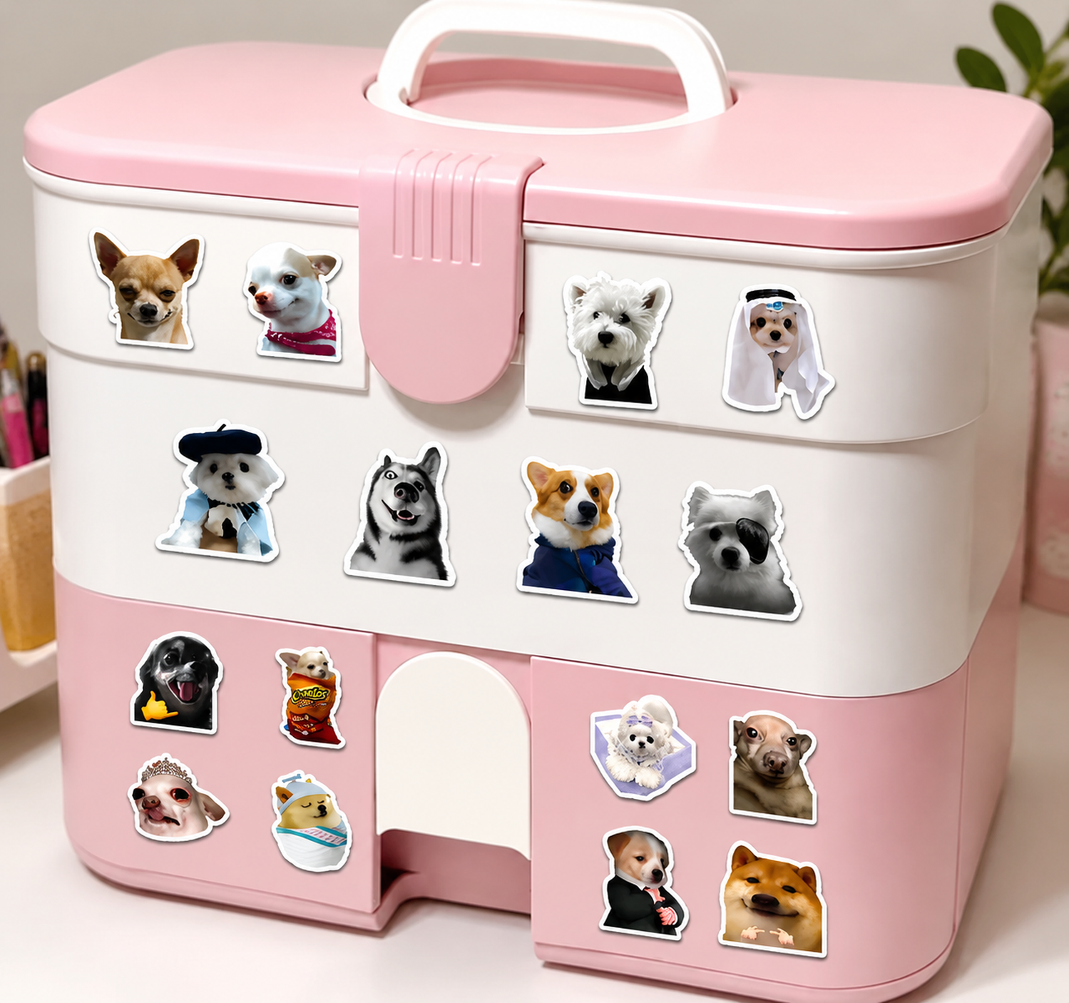 Sticker perrito meme 30 en pack para regalo-2