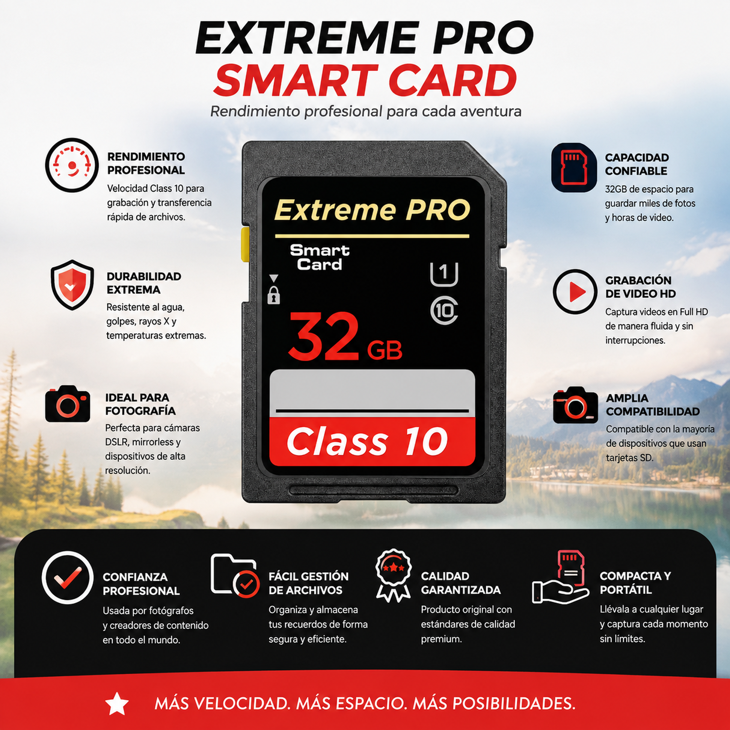 Tarjeta sd 32 gb Memoria Extreme Pro serie 10-2