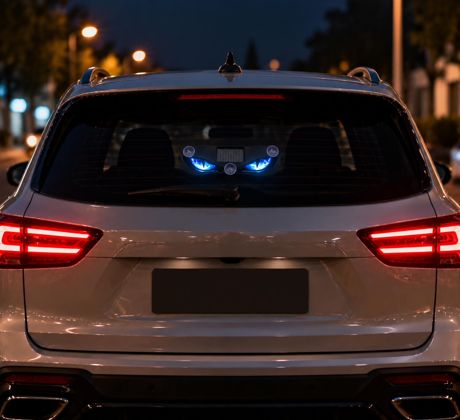 Luz Solar Led Ojos De Diablo Para Parabrisas Auto Con Sensor-2