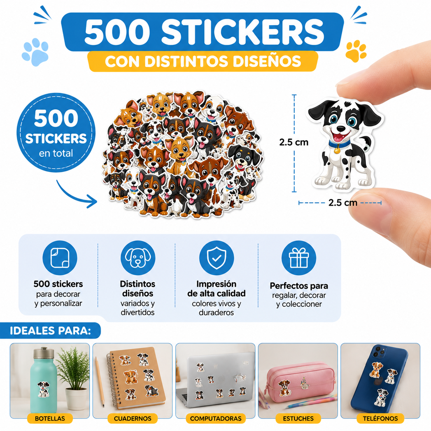 Sticker de perritos 500 diseños para pegar-2