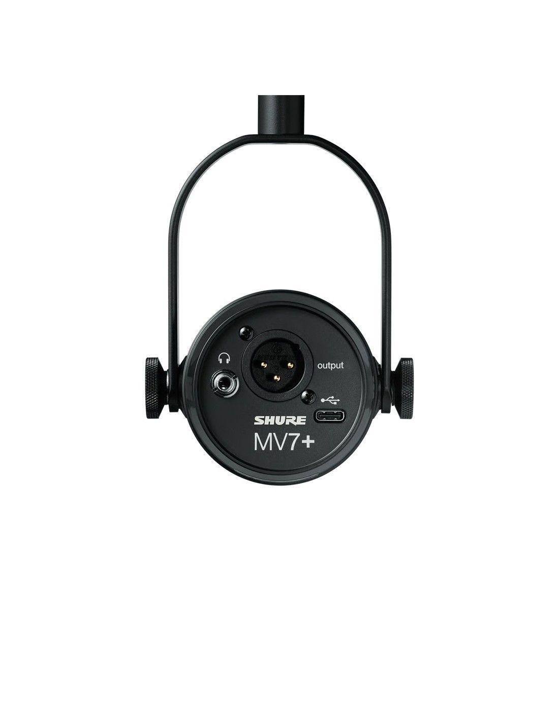 Microfono para Podcast Shure MV7 K USB C XLR-1
