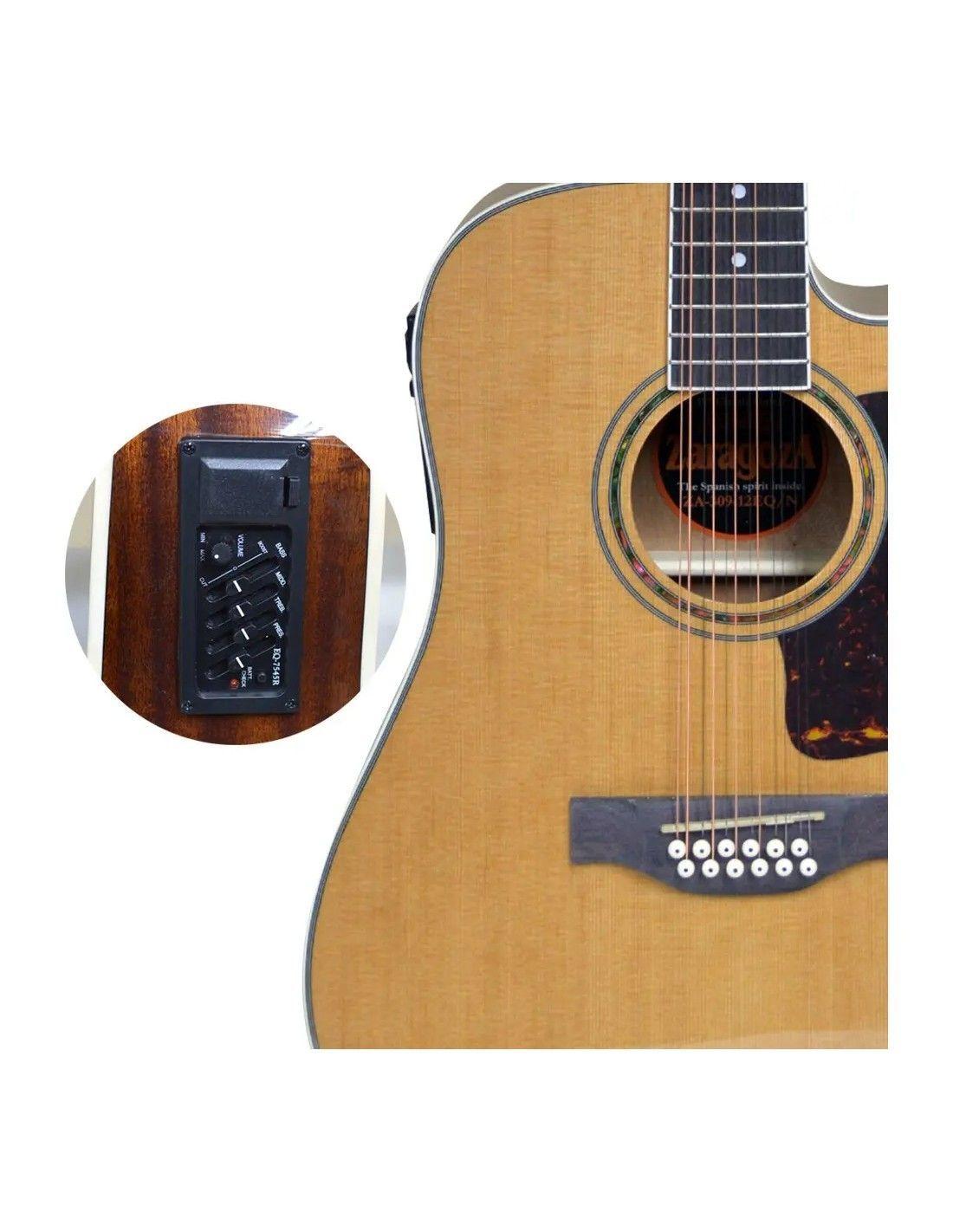 Guitarra Electro Acustica 12 cuerdas Zaragoza ZA30912EQN-3