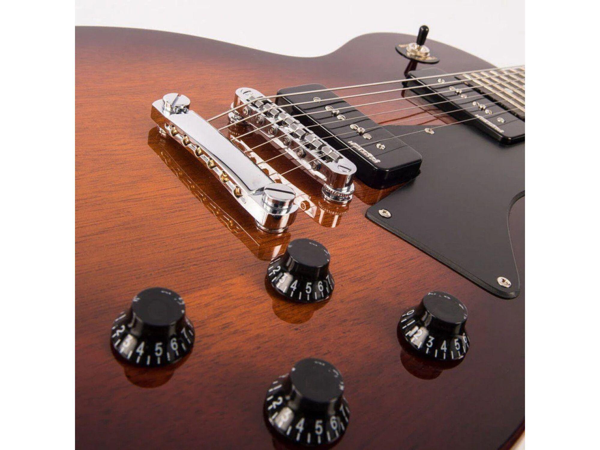 Guitarra electrica Vintage Tipo Les Paul color TOBACCO SUNBURST-1