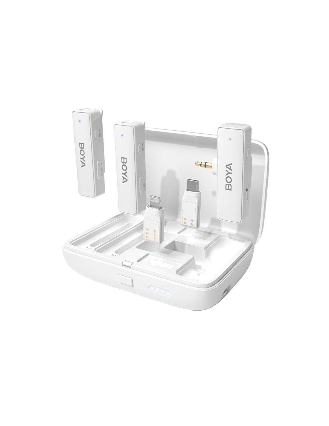 BOYALINK White Sistema de micrófono inalámbrico doble-2