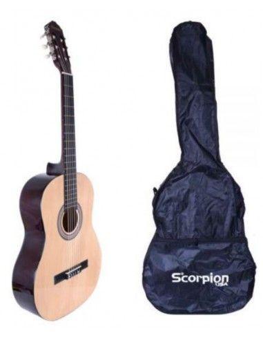 Guitarra Clasica con funda SCG30NT Scorpion-0