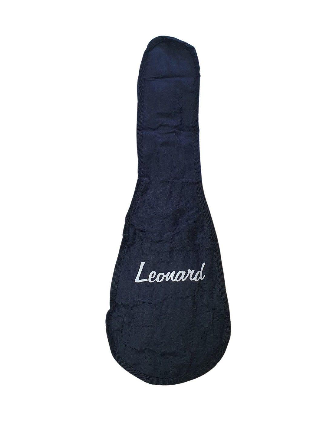 Ukelele soprano con Funda Leonard UK15SBK Black Sparkle-2