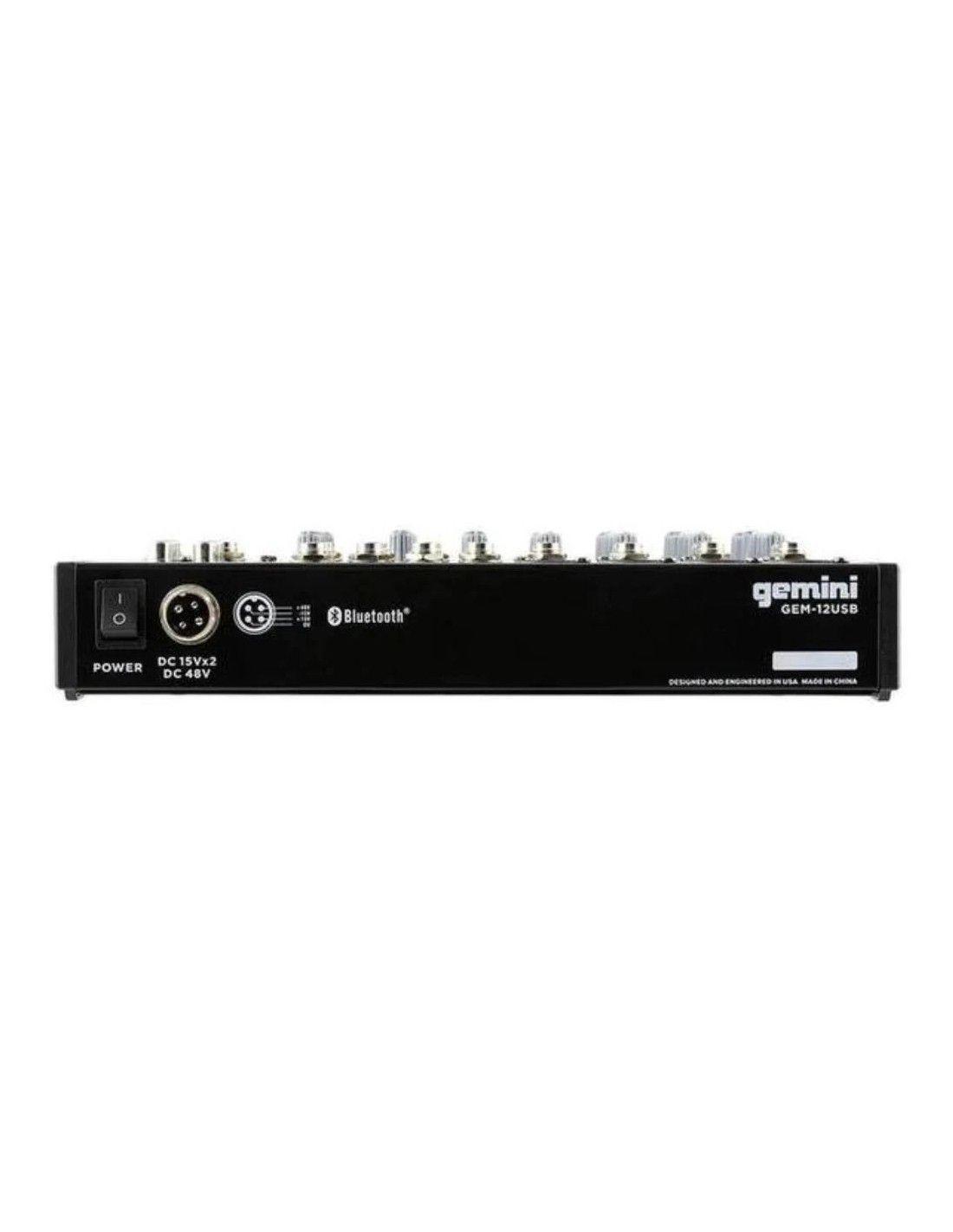 Mezclador 12 canales Gemini GEM125USB-2