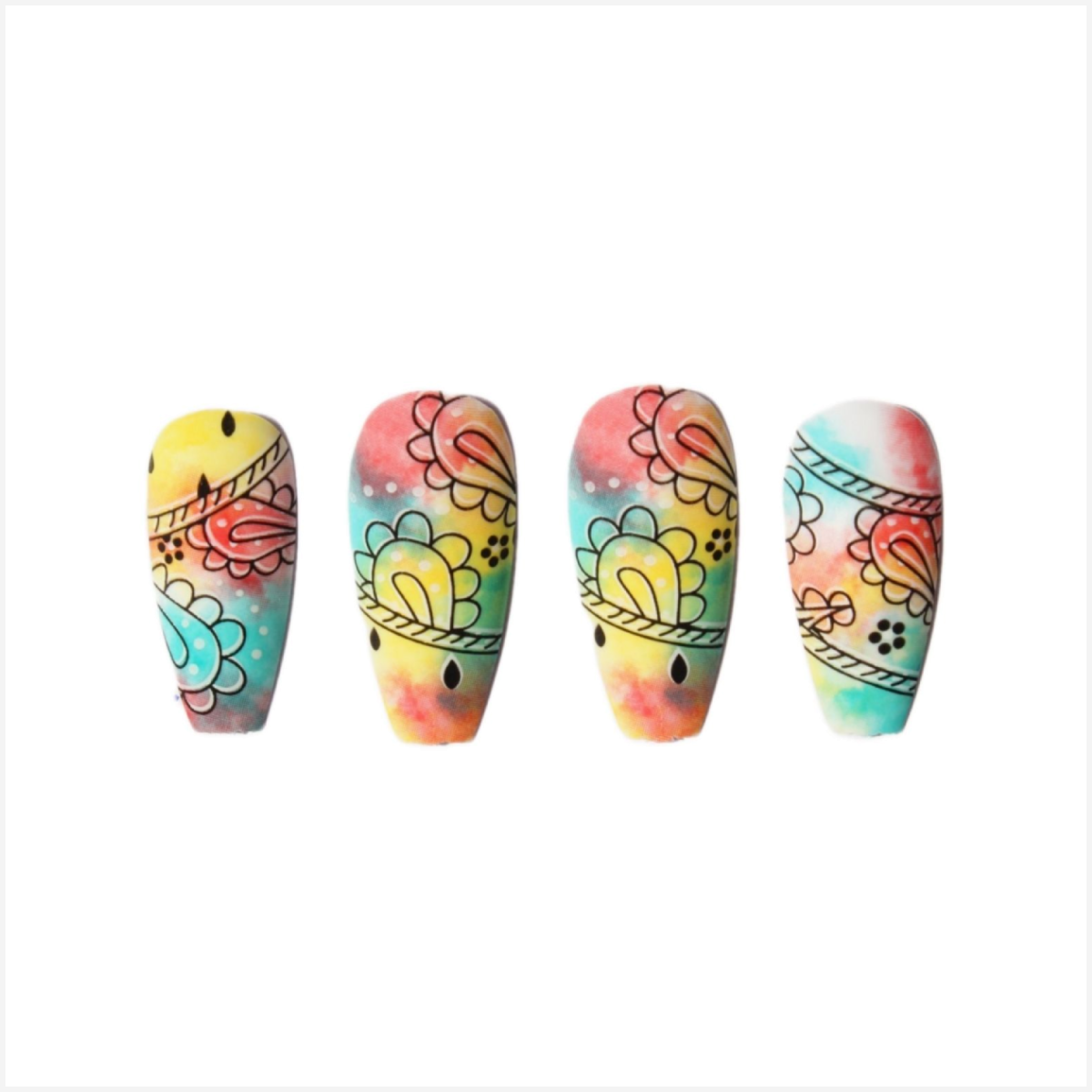 Uñas Postizas Cherry Nails Bandana Tie Dye-1