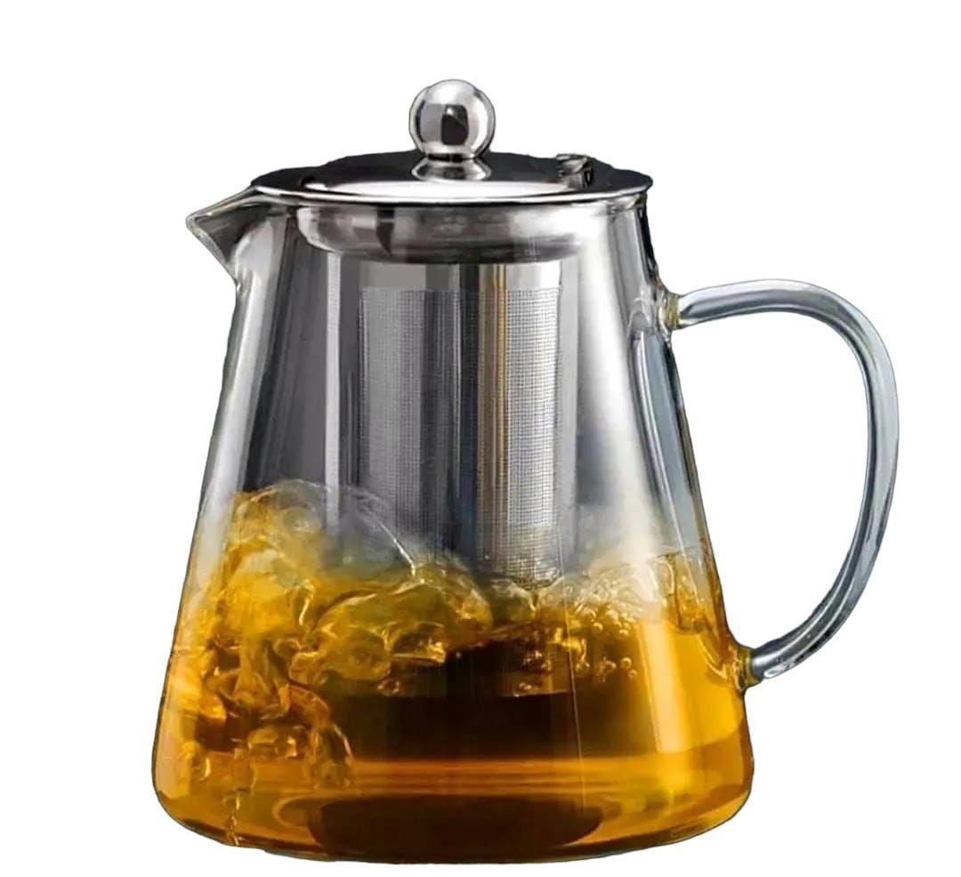 Tetera de Vidrio 1.300 ml con infusor, resistente al calor.-0