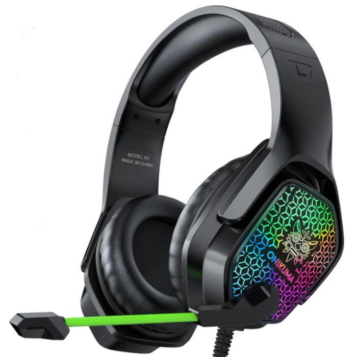 Audifonos Gamer Onikuma X3 RGB con microfono-0