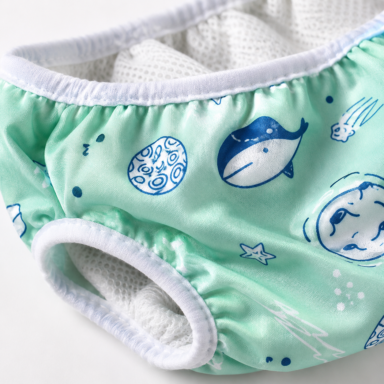 Pañal Natación Reutilizable Bebé Mambobaby Verde Espacial-2