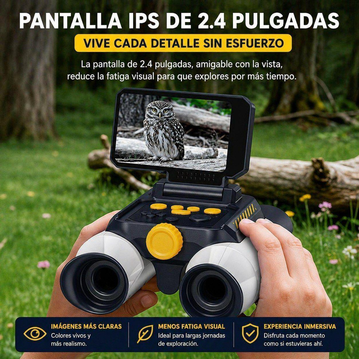 Binoculares Digitales Infantiles MamboKids con Pantalla IPS 2.4"-5