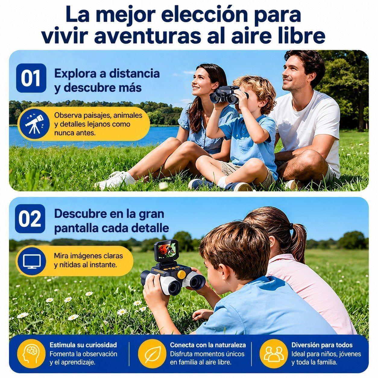 Binoculares Digitales Infantiles MamboKids con Pantalla IPS 2.4"-6
