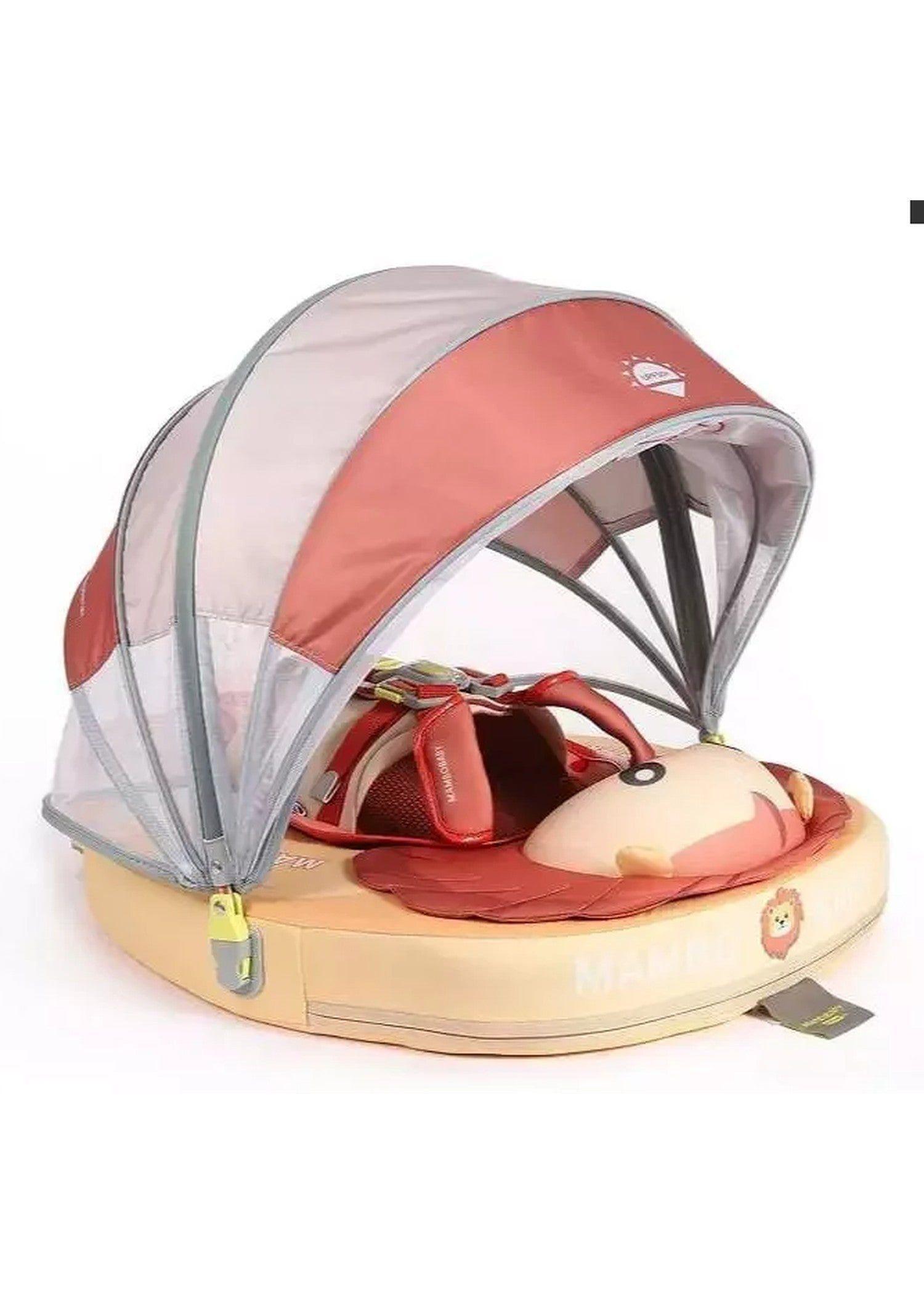 Flotador Pecho Sombrilla Bebé Papá León Amarillo Mambobaby-0