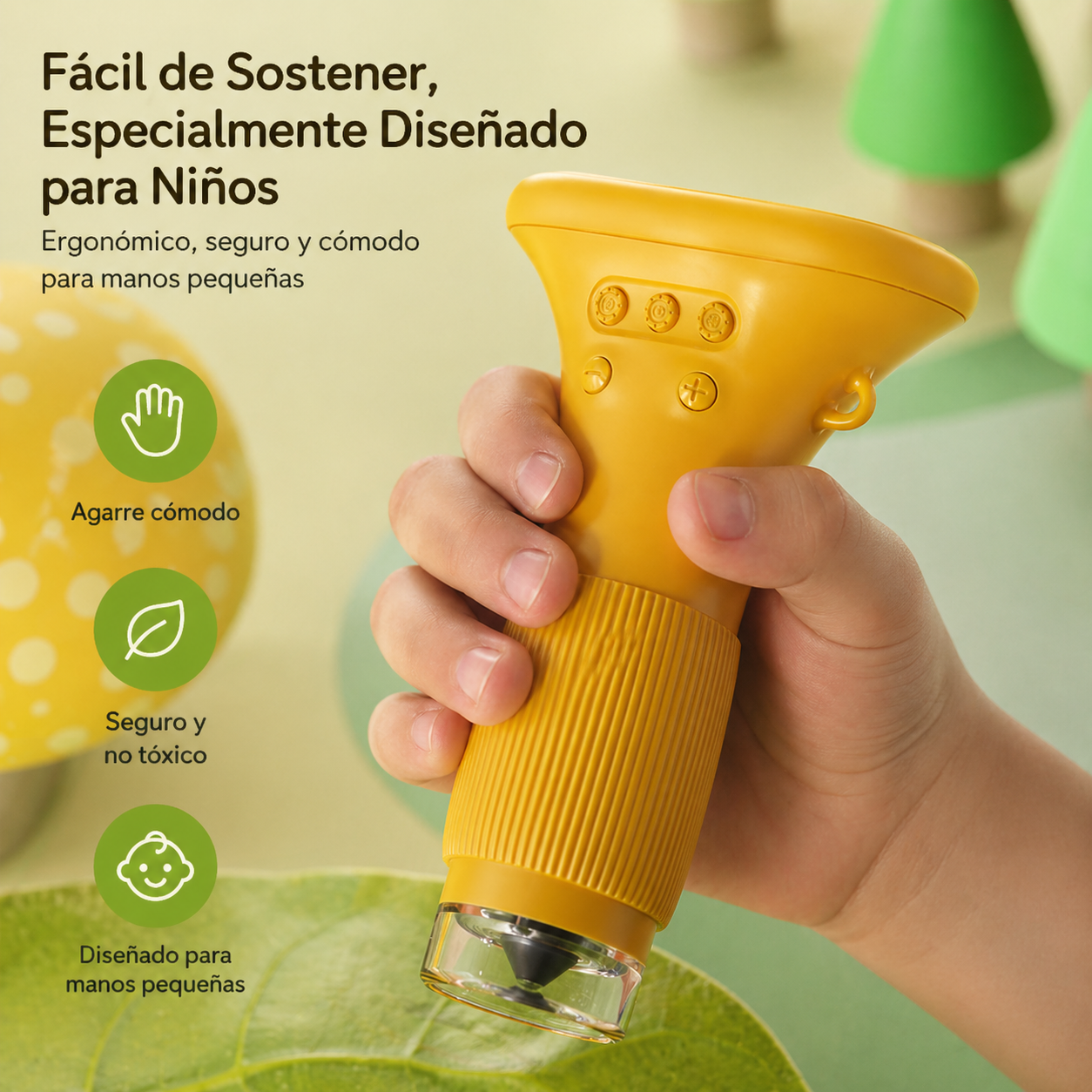 Microscopio Digital Infantil MamboKids 1000X con Pantalla IPS 2"-7