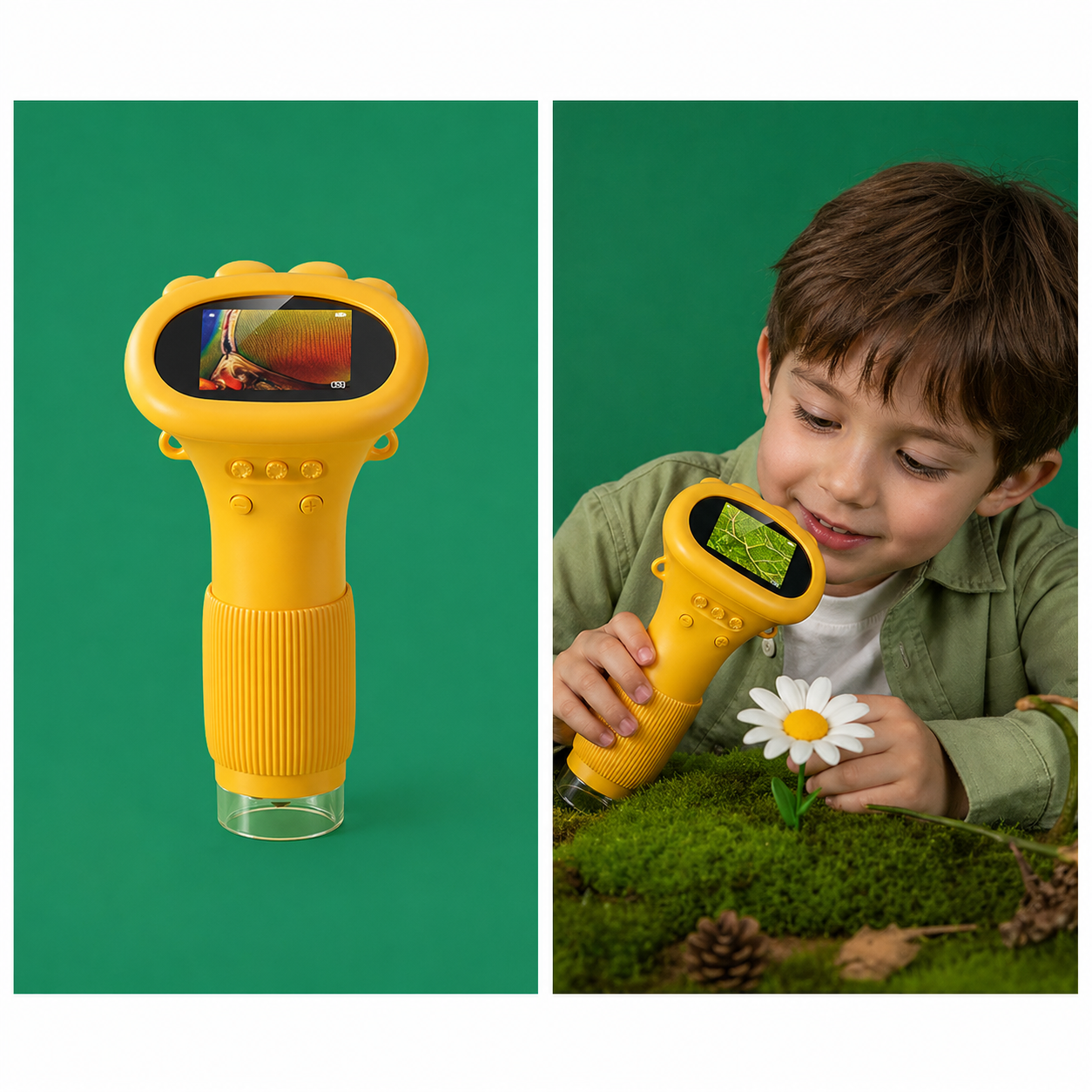 Microscopio Digital Infantil MamboKids 1000X con Pantalla IPS 2"-9