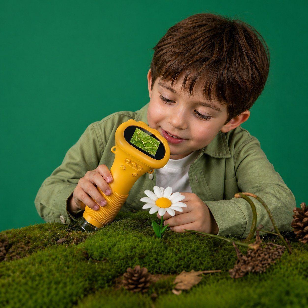 Microscopio Digital Infantil 1000X Pantalla IPS 2 Pulgadas-1
