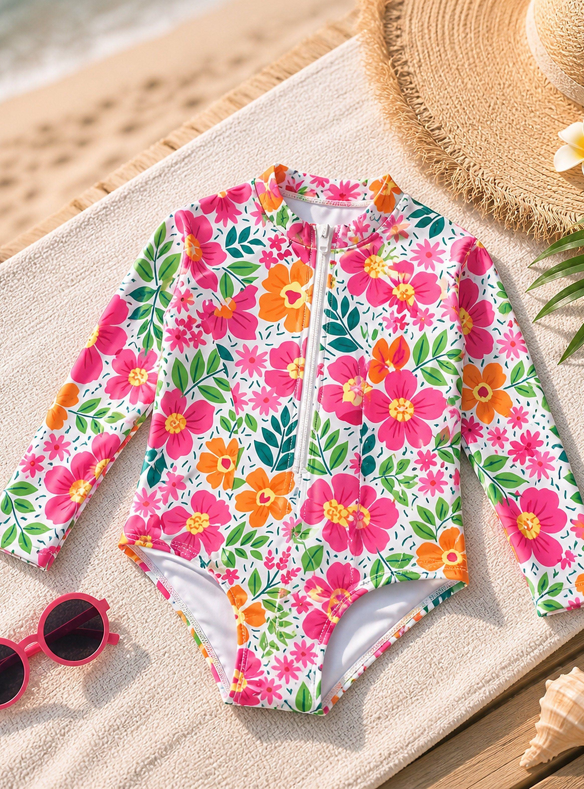 Traje de Baño Niña Manga Larga UPF50+ Mia Color MamboKids-2