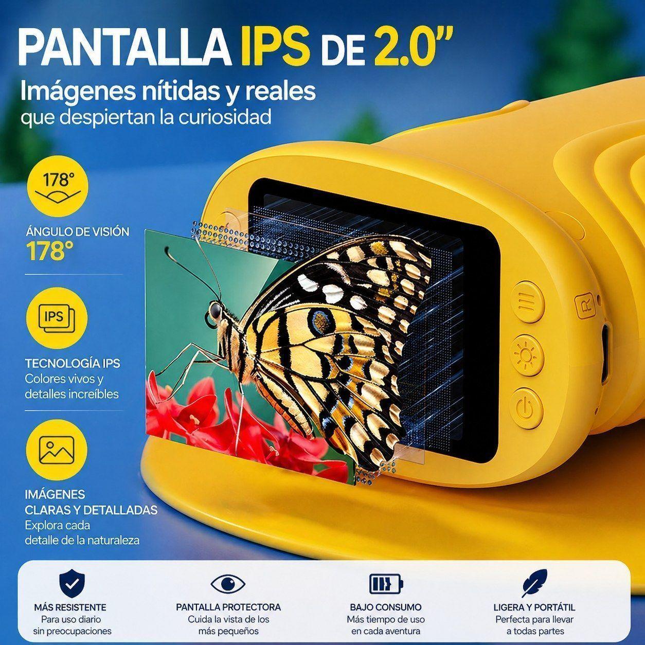 Microscopio Digital Infantil MamboKids 1080P con Pantalla IPS 2.0"-2