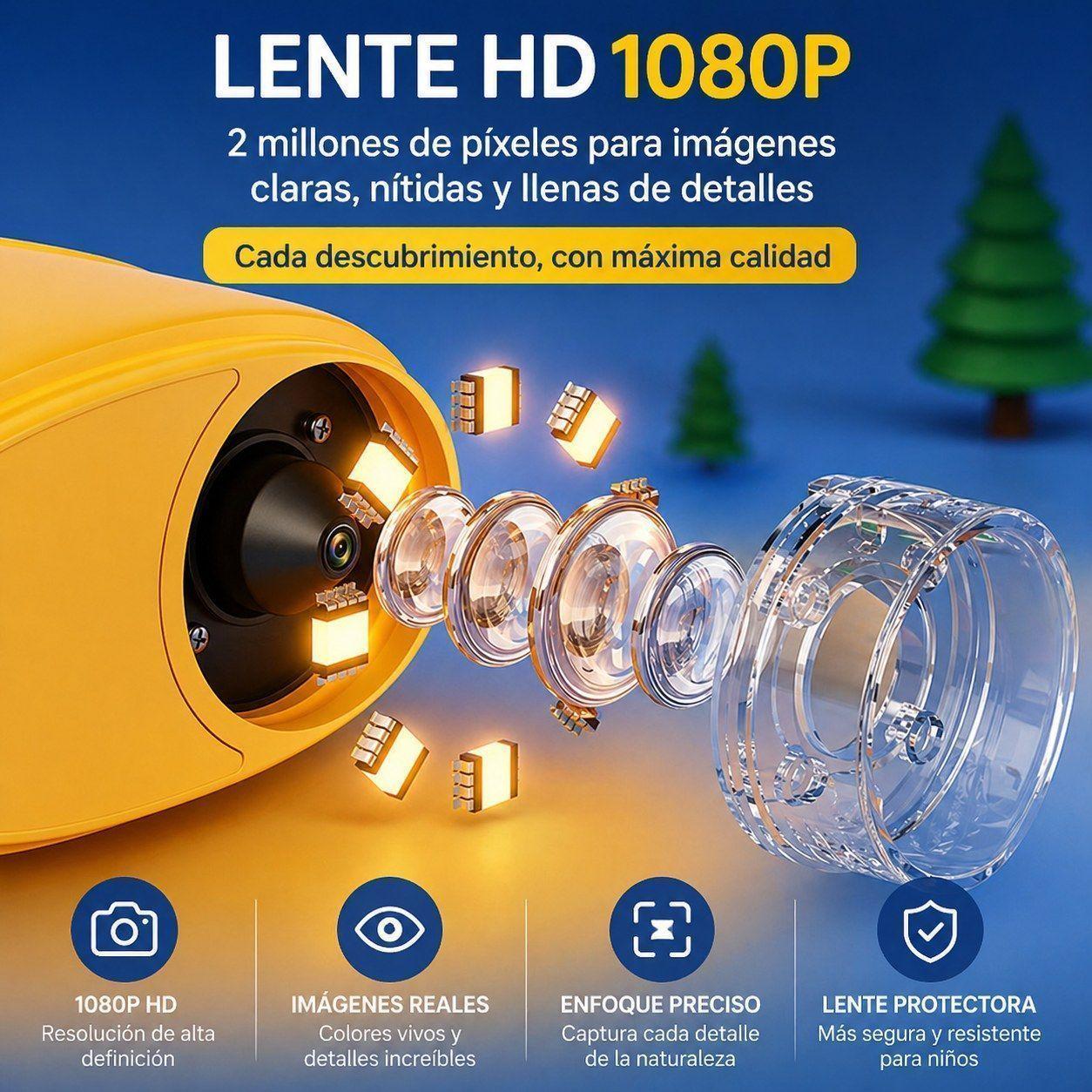 Microscopio Digital Infantil MamboKids 1080P con Pantalla IPS 2.0"-3