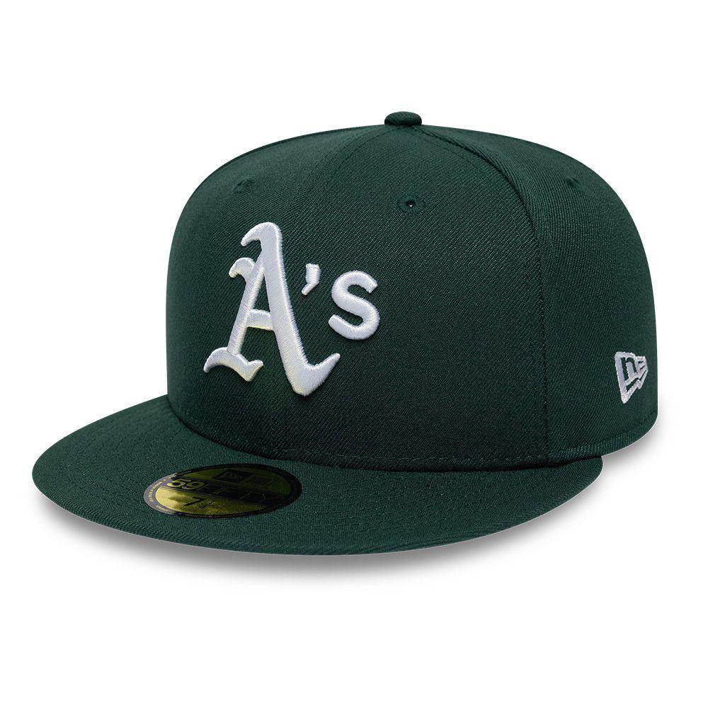 Gorra 59Fifty MLB Oakland Athletics Side Patch Verde Oscuro - 60870096-0