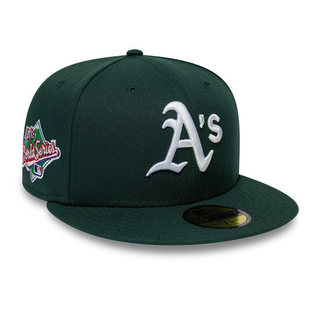 Gorra 59Fifty MLB Oakland Athletics Side Patch Verde Oscuro - 60870096-2