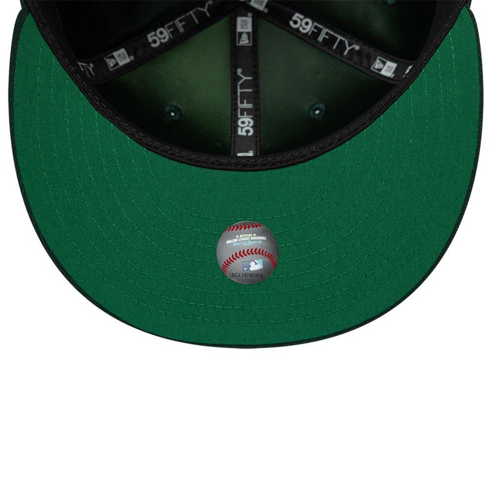 Gorra 59Fifty MLB Oakland Athletics Side Patch Verde Oscuro - 60870096-4