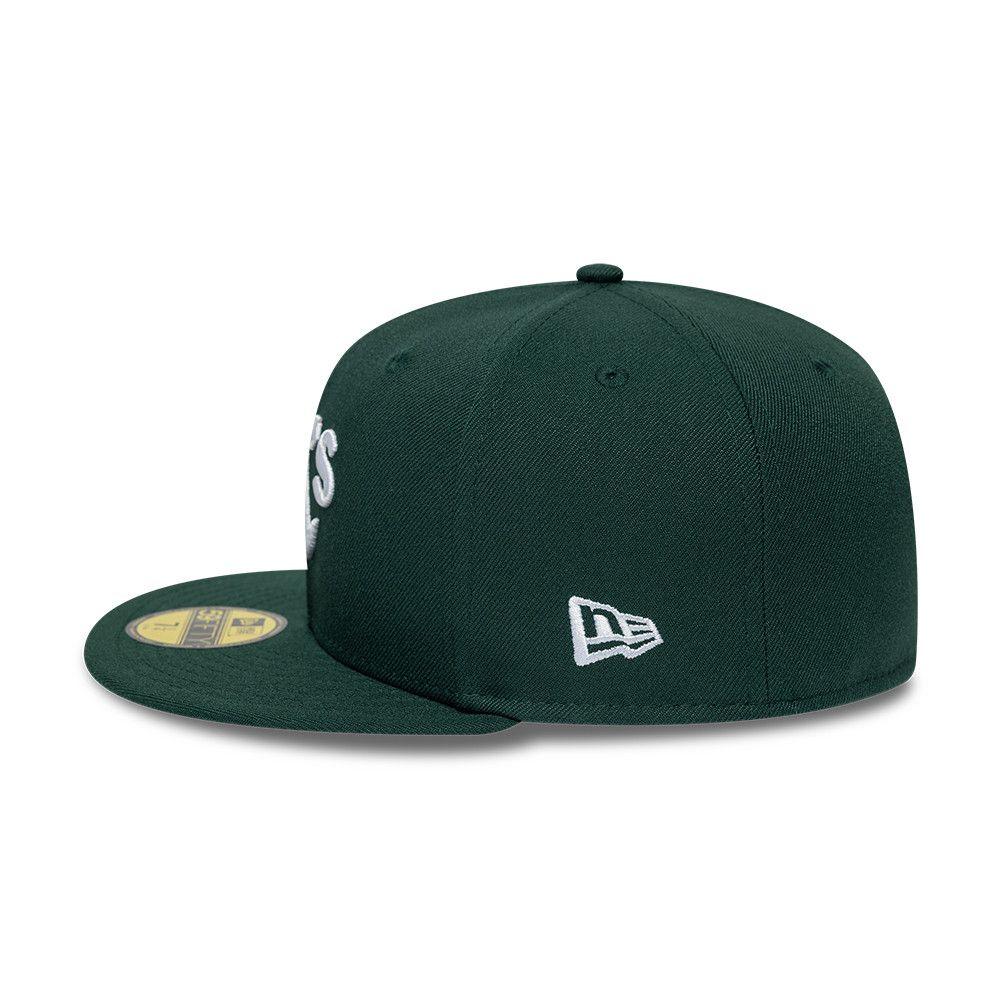 Gorra 59Fifty MLB Oakland Athletics Side Patch Verde Oscuro - 60870096-5