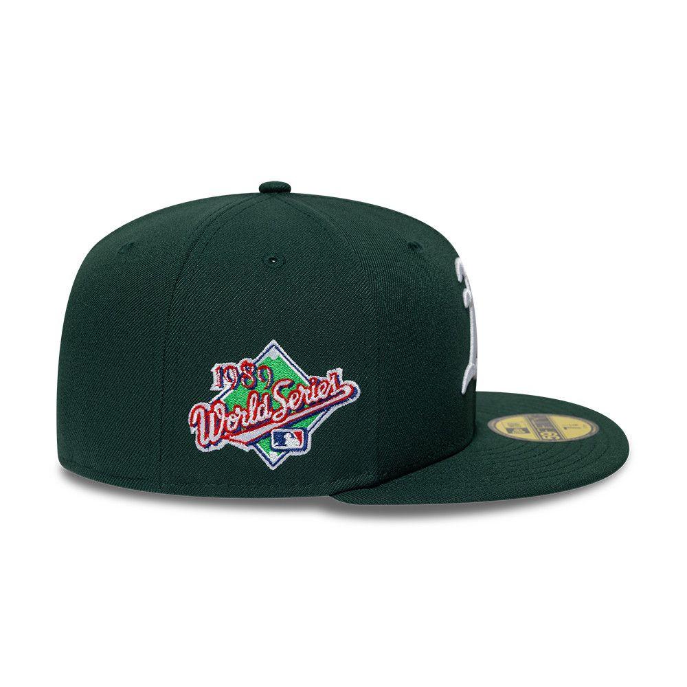 Gorra 59Fifty MLB Oakland Athletics Side Patch Verde Oscuro - 60870096-6