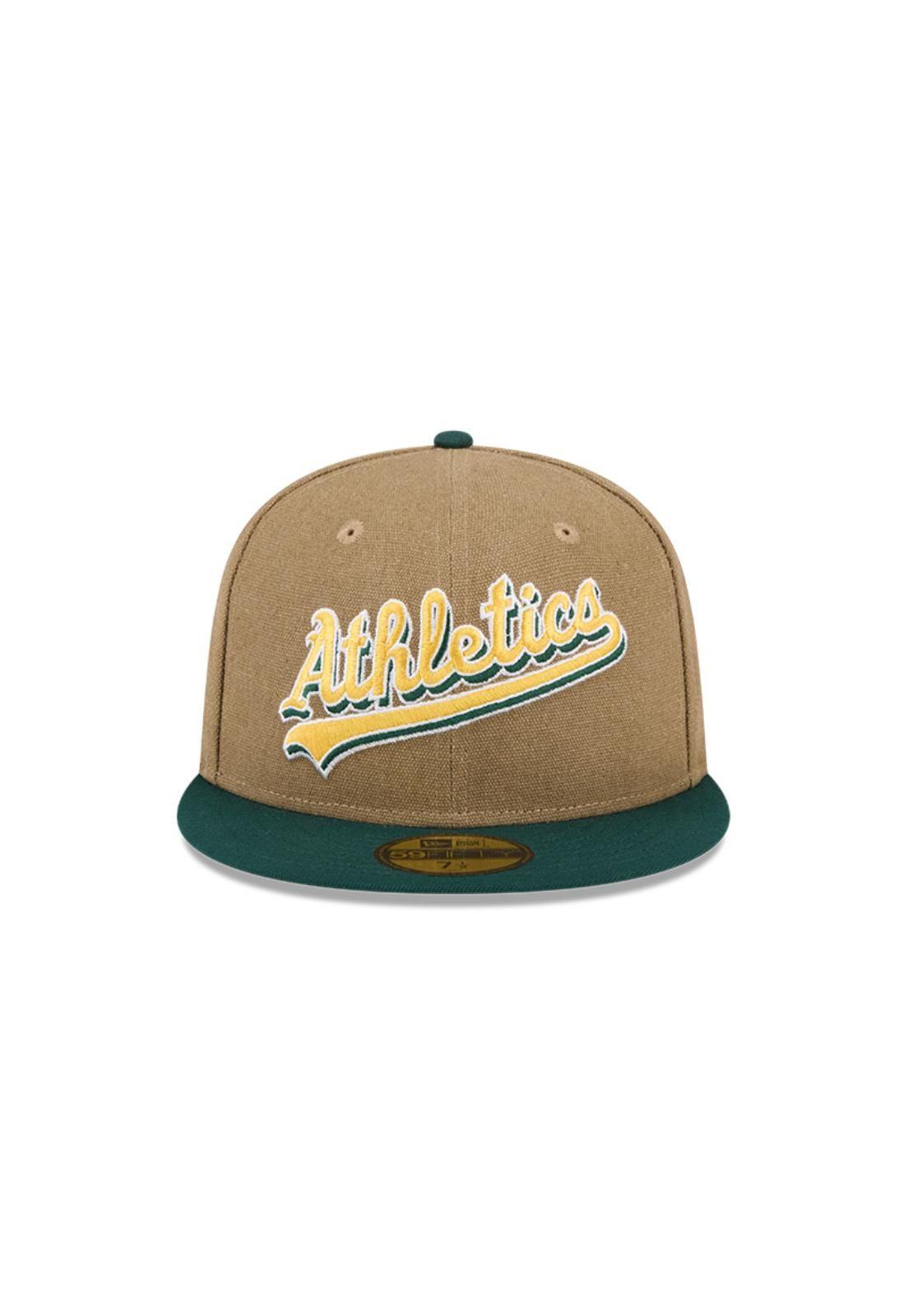 Gorro 59fifty MLB Oakland Athletics Canvas Crown Med Beige - 60569771-2