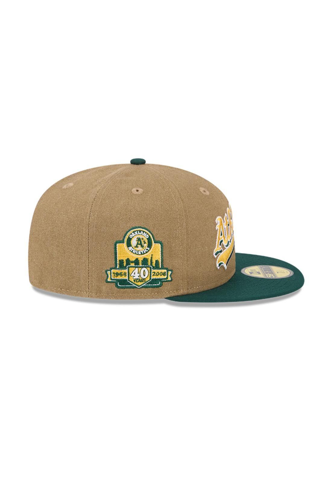 Gorro 59fifty MLB Oakland Athletics Canvas Crown Beige - 60569771-3