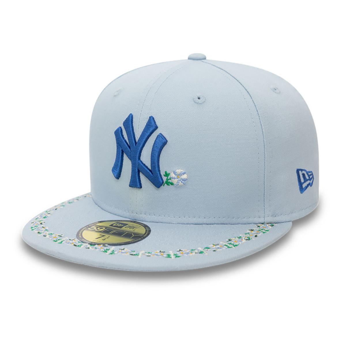 Gorra 59Fifty New York Yankees MLB Floral Border Pastel Blue - 60593304-0