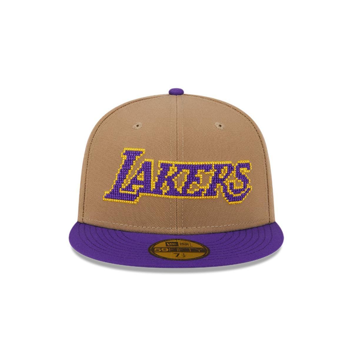 Gorra 59Fifty Los Angeles Lakers NBA Classic Wordmark Beige - 60573328-2