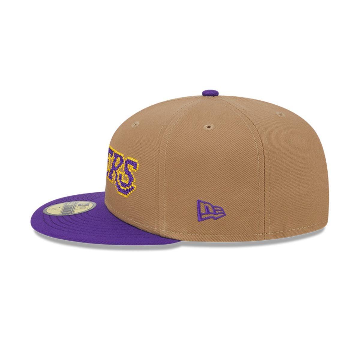 Gorra 59Fifty Los Angeles Lakers NBA Classic Wordmark Beige - 60573328-3
