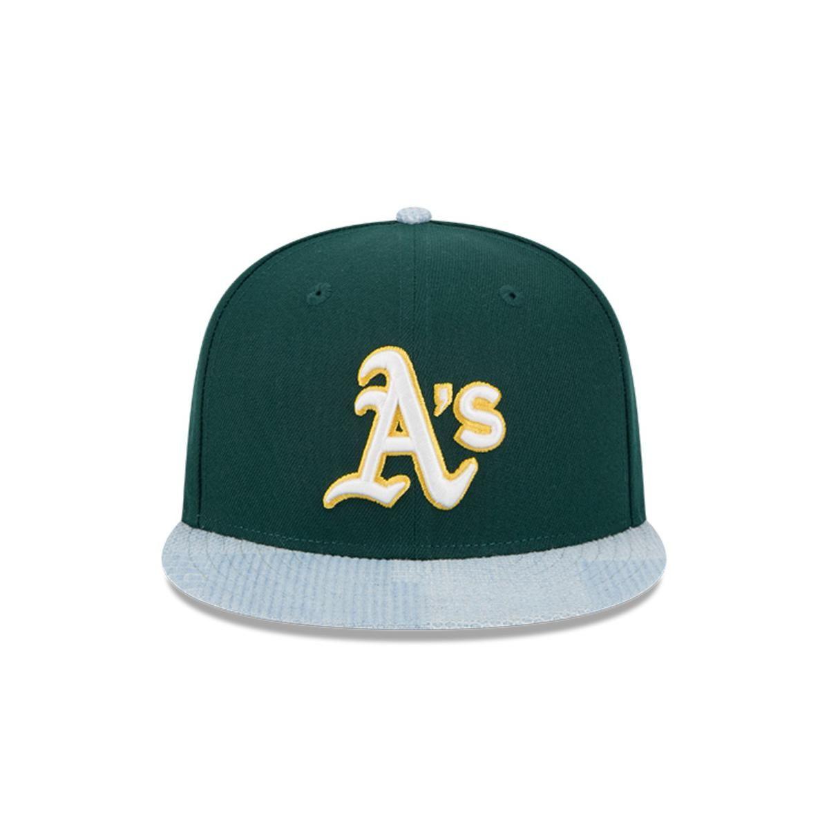 Gorra 59Fifty Oakland Athletics MLB Patch Denim Verde Oscuro - 60579300-2