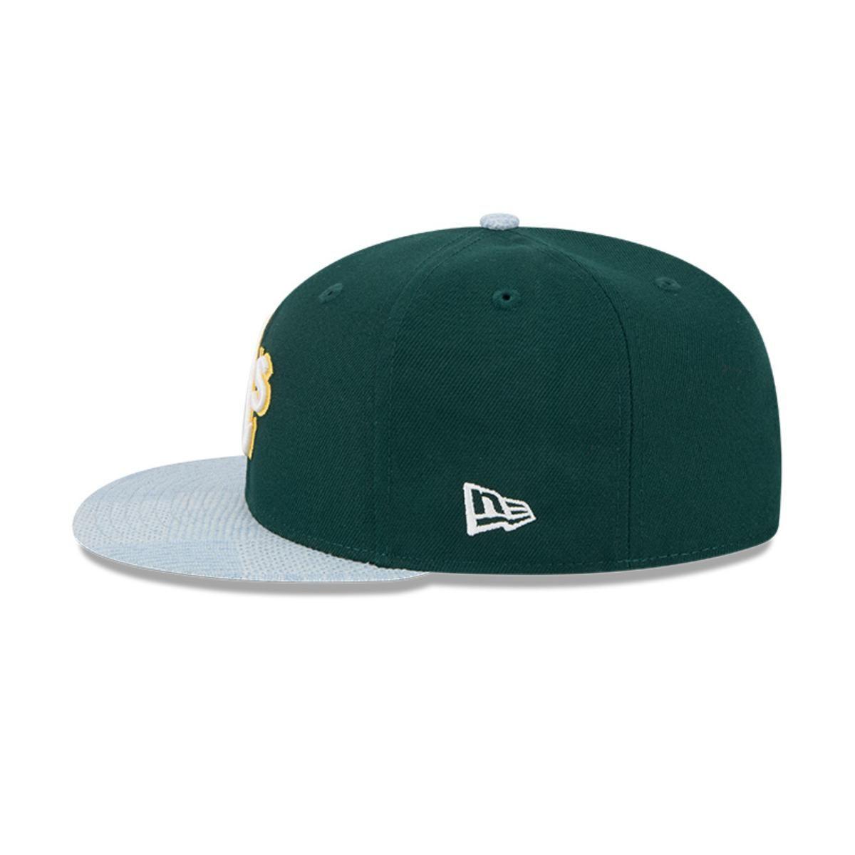 Gorra 59Fifty Oakland Athletics MLB Patch Denim Verde Oscuro - 60579300-4