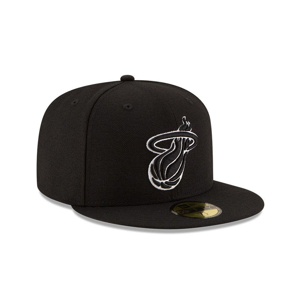 Gorra 59Fifty Miami Heat NBA  Clásicos Black - 70344032-1