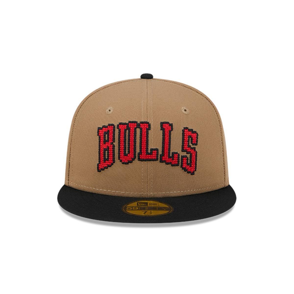 Gorra 59Fifty Chicago Bulls NBA Classic 8-Bit Wordmark Beige - 60573326-2
