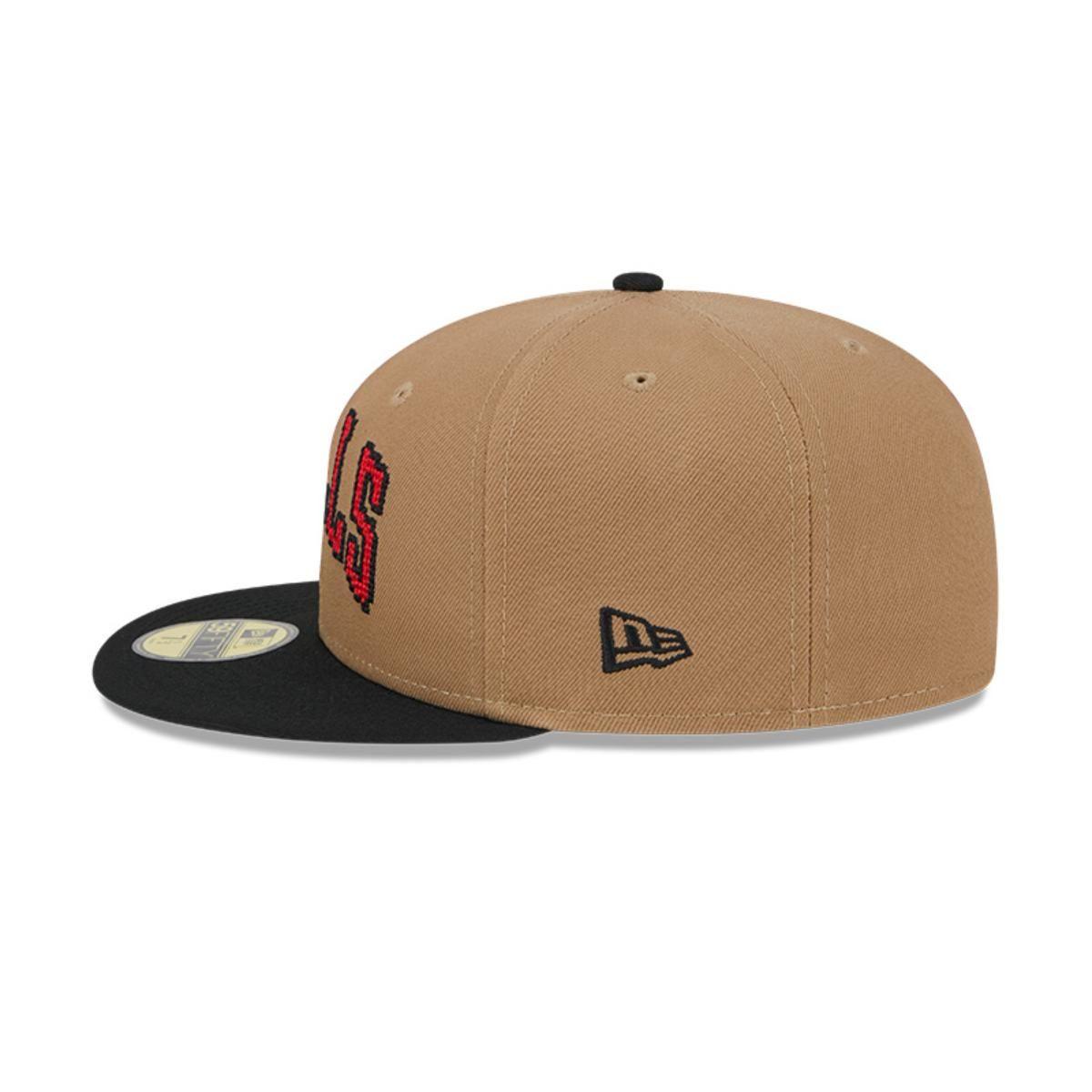 Gorra 59Fifty Chicago Bulls NBA Classic 8-Bit Wordmark Beige - 60573326-4