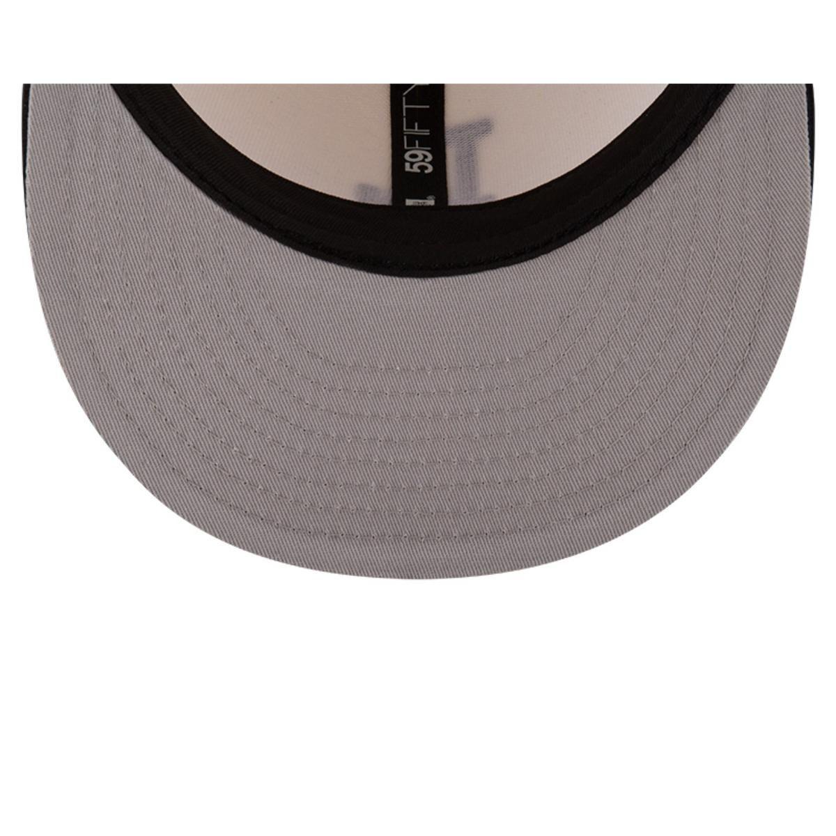 Gorro 59fifty MLB Los Angeles Dodgers Leather Visor White - 60498043-6