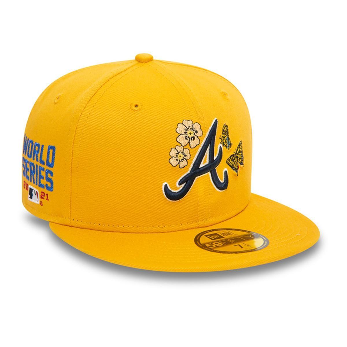 Gorra 59Fifty Atlanta Braves MLB Seasonal Flower Dark Yellow - 60565386-0