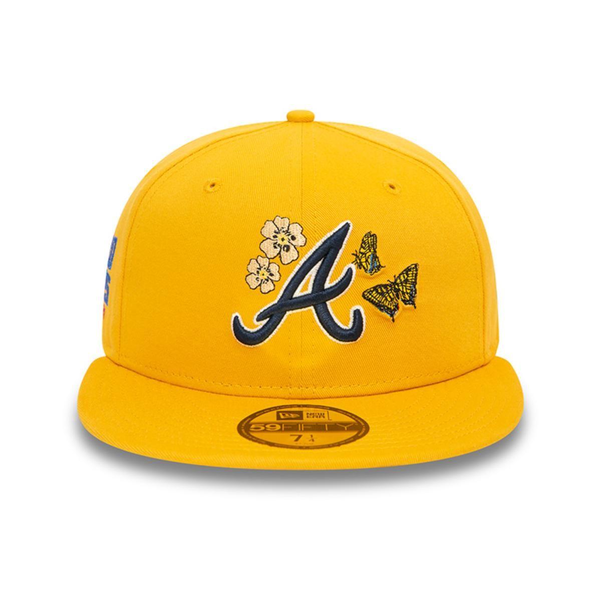 Gorra 59Fifty Atlanta Braves MLB Seasonal Flower Dark Yellow - 60565386-2