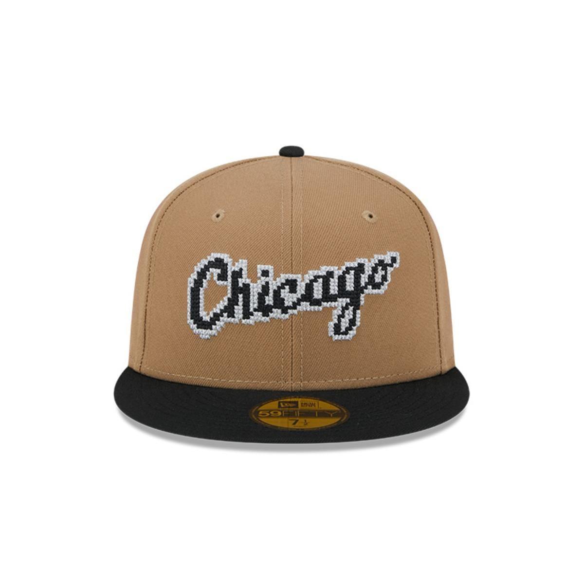 Gorra 59Fifty Chicago White Sox Classic 8-Bit Wordmark Beige - 60573338-2