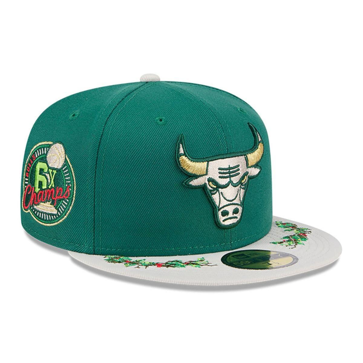Gorra 59Fifty NBA Chicago Bulls Novelty Holly Green Med - 60645832-0