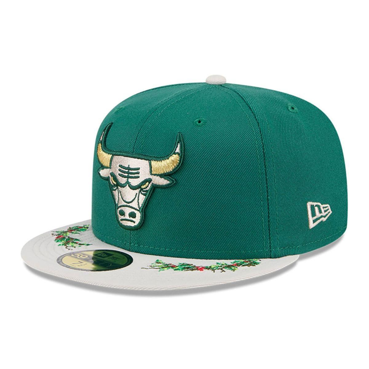 Gorra 59Fifty NBA Chicago Bulls Novelty Holly Green Med - 60645832-1