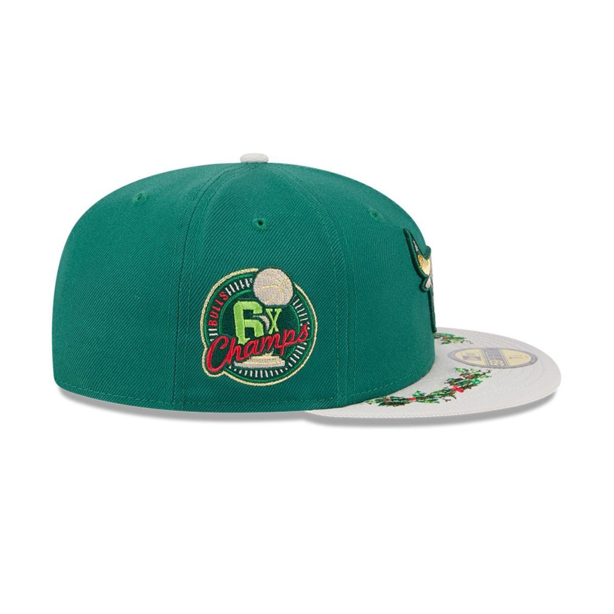 Gorra 59Fifty NBA Chicago Bulls Novelty Holly Green Med - 60645832-3