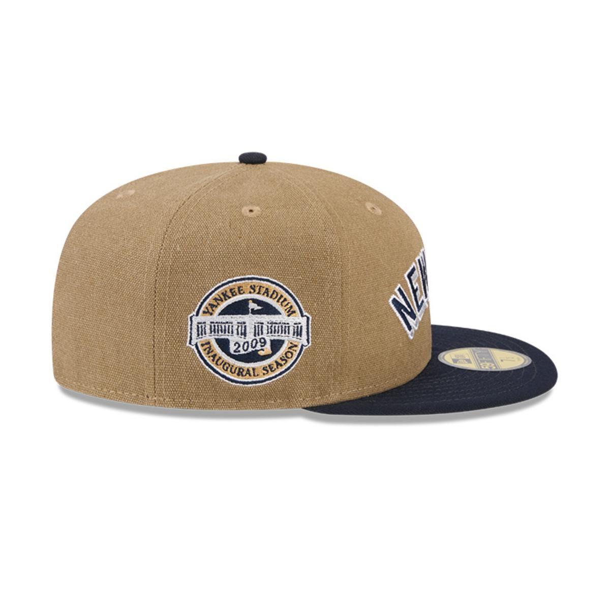 Gorro 59fifty MLB New York Yankees Canvas Crown Med Beige - 60569770-3