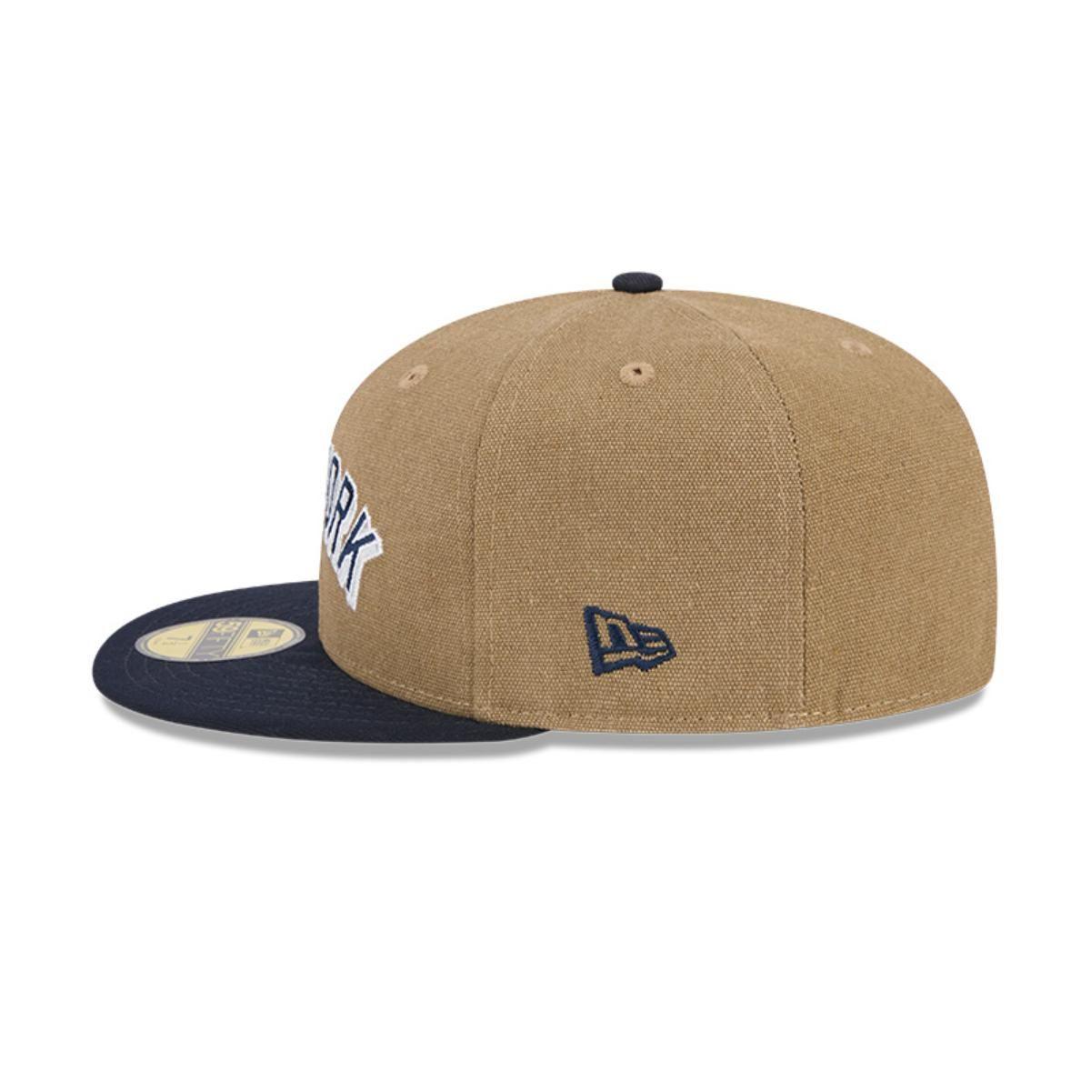 Gorro 59fifty MLB New York Yankees Canvas Crown Med Beige - 60569770-4