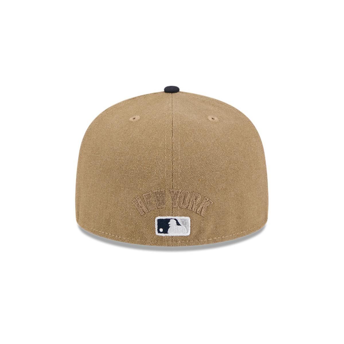 Gorro 59fifty MLB New York Yankees Canvas Crown Med Beige - 60569770-5