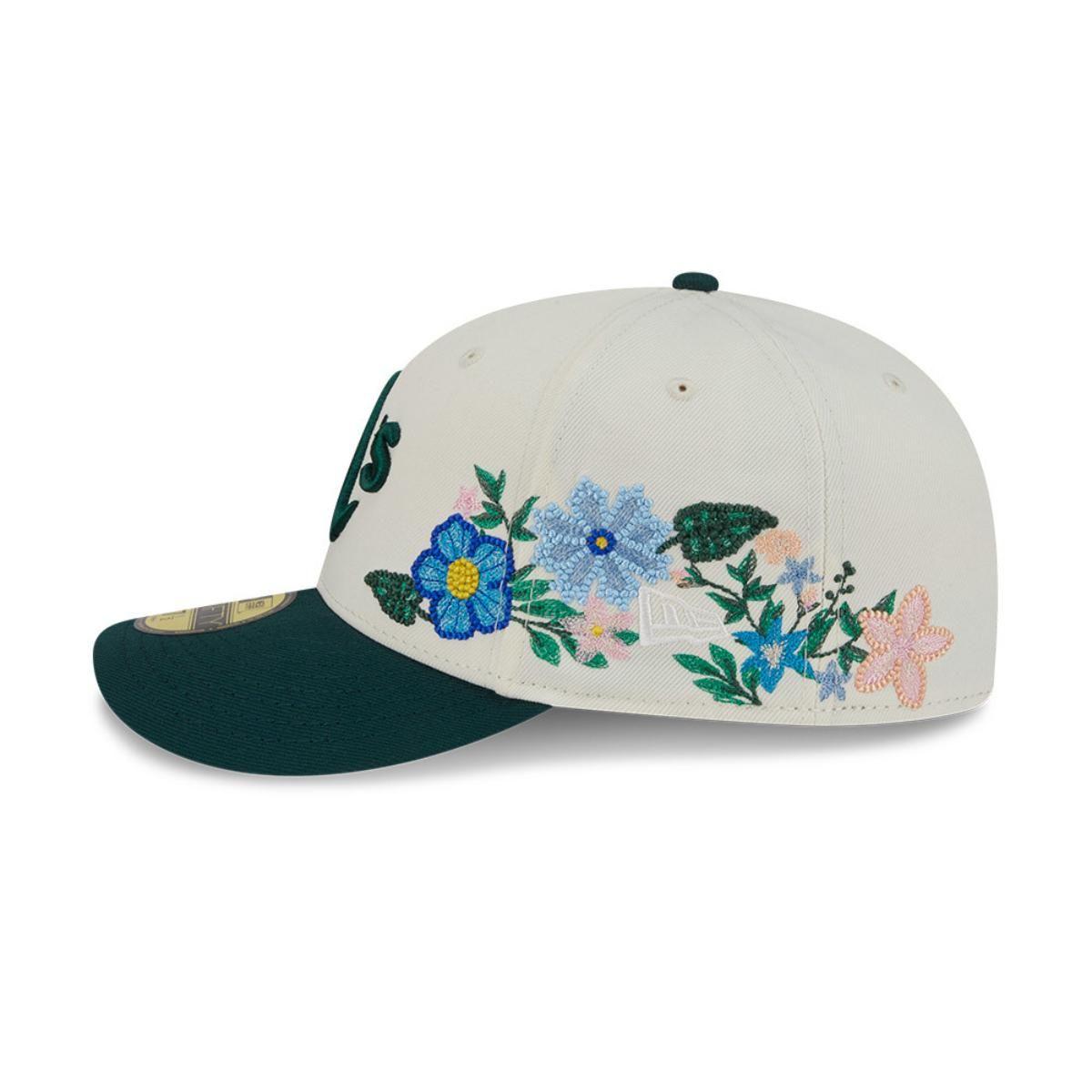 Gorra 59Fifty Oakland Athletics Tonal Florals Dark Green - 60668973-3